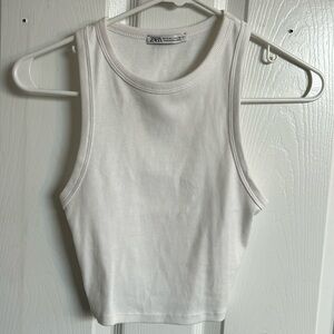 ZARA ribbed cropped tank